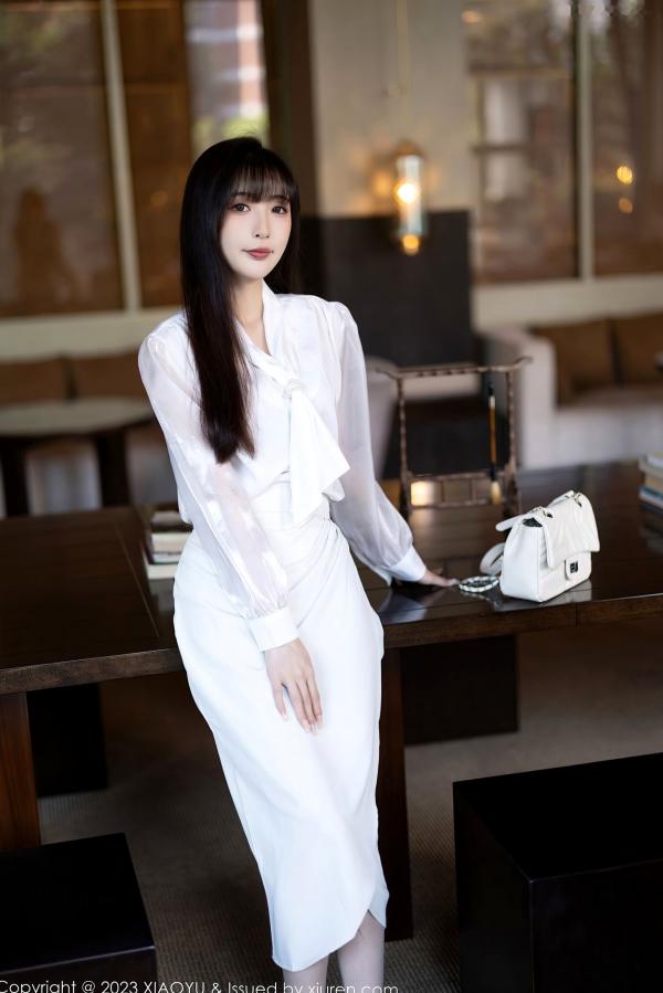 林星阑   XiaoYu语画界-1088-林星阑-室内私房诱惑-白色连衣长裙与性感内衣-气质御女郎写真-2023.08.09第4张图片