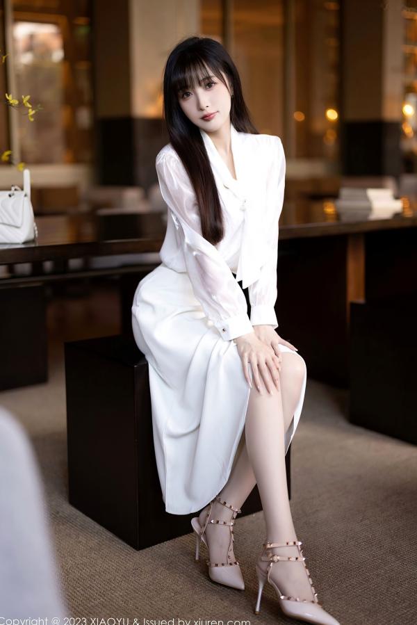 林星阑   XiaoYu语画界-1088-林星阑-室内私房诱惑-白色连衣长裙与性感内衣-气质御女郎写真-2023.08.09第8张图片