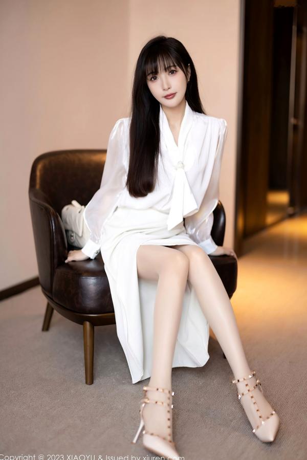 林星阑   XiaoYu语画界-1088-林星阑-室内私房诱惑-白色连衣长裙与性感内衣-气质御女郎写真-2023.08.09第16张图片