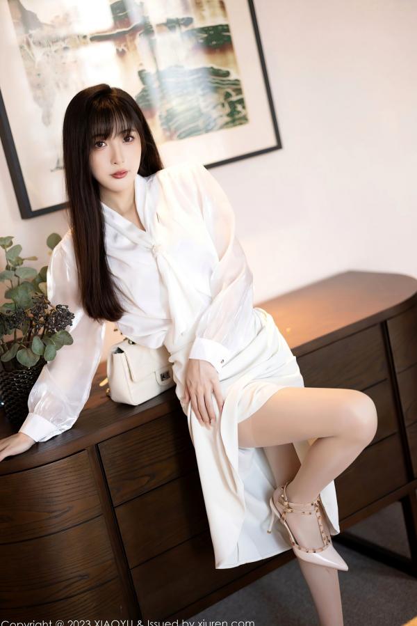 林星阑   XiaoYu语画界-1088-林星阑-室内私房诱惑-白色连衣长裙与性感内衣-气质御女郎写真-2023.08.09第21张图片