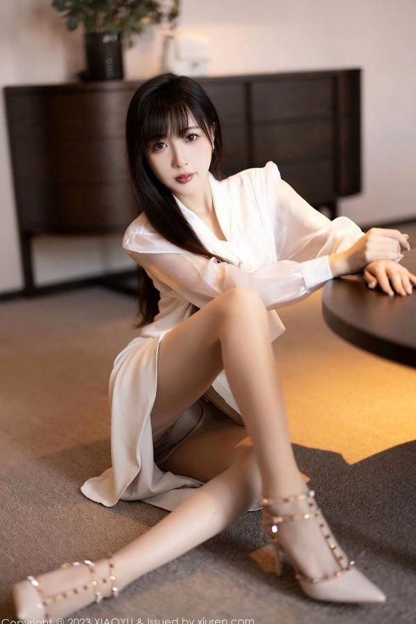 林星阑   XiaoYu语画界-1088-林星阑-室内私房诱惑-白色连衣长裙与性感内衣-气质御女郎写真-2023.08.09第24张图片