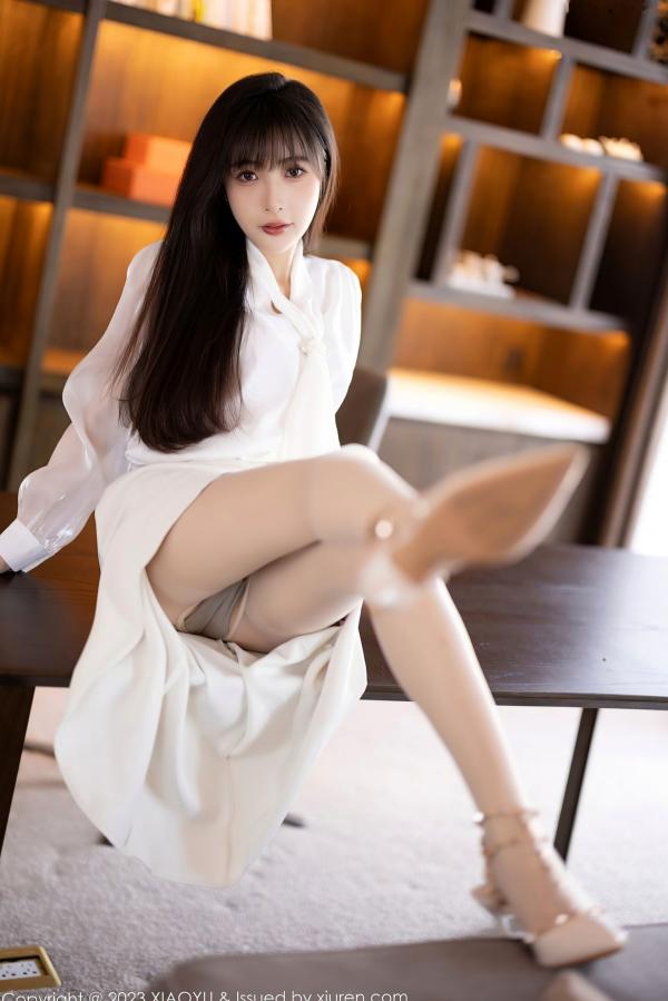 林星阑   XiaoYu语画界-1088-林星阑-室内私房诱惑-白色连衣长裙与性感内衣-气质御女郎写真-2023.08.09第33张图片