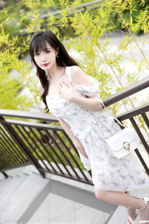 林星阑   XiaoYu语画界-1058-林星阑-贵州旅拍-清新碎花白裙与性感轻透白婚纱-极致纯欲写真第17张图片