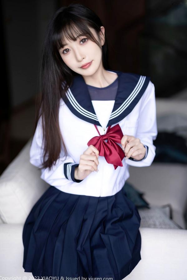 林星阑   XiaoYu语画界1045：林星阑贵州旅拍，穿搭清纯日系校服与修身死库水，大长腿极致吸睛，气质甜美初恋感满满第26张图片