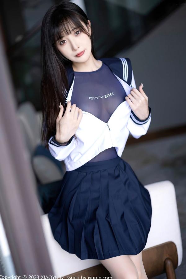 林星阑   XiaoYu语画界1045：林星阑贵州旅拍，穿搭清纯日系校服与修身死库水，大长腿极致吸睛，气质甜美初恋感满满第28张图片