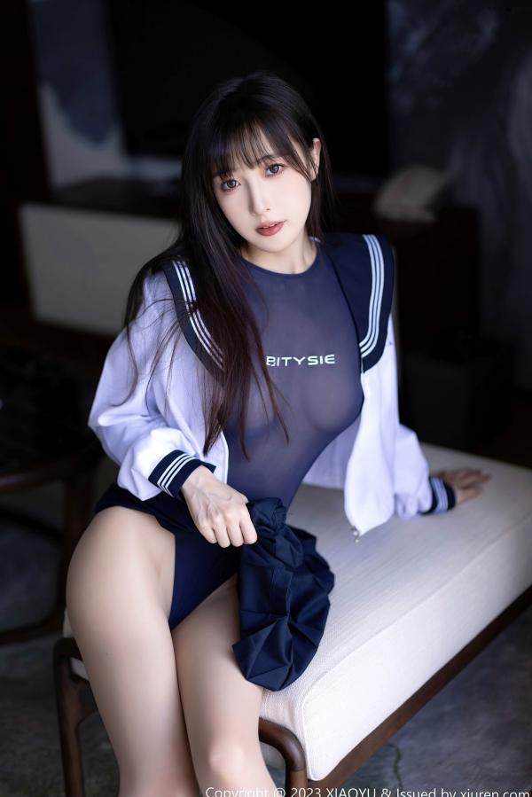 林星阑   XiaoYu语画界1045：林星阑贵州旅拍，穿搭清纯日系校服与修身死库水，大长腿极致吸睛，气质甜美初恋感满满第35张图片