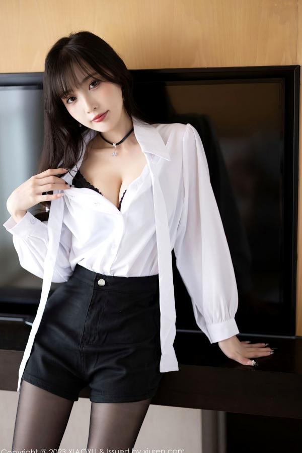 林星阑   XiaoYu语画界-1020-林星阑-迷人私房黑丝制服诱惑-性感白衬衫美腿-2023.05.05第27张图片