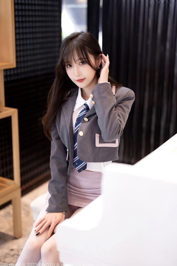 林星阑   XiaoYu语画界-996-林星阑-粉色情趣护士服蕾丝吊带袜-制服诱惑白丝私房写真-极品身材曲线诱人第7张图片