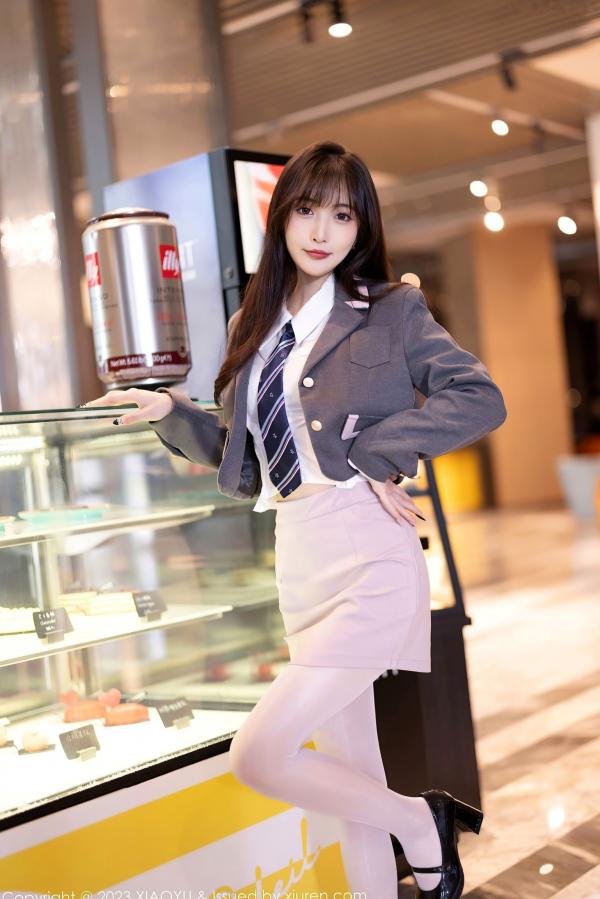 林星阑   XiaoYu语画界-996-林星阑-粉色情趣护士服蕾丝吊带袜-制服诱惑白丝私房写真-极品身材曲线诱人第9张图片