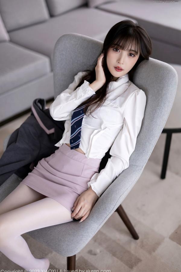 林星阑   XiaoYu语画界-996-林星阑-粉色情趣护士服蕾丝吊带袜-制服诱惑白丝私房写真-极品身材曲线诱人第20张图片