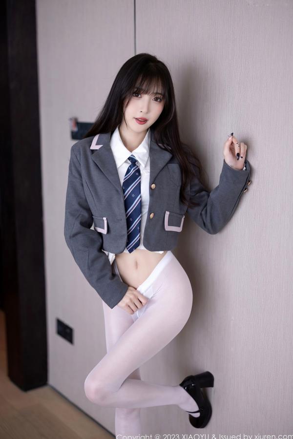林星阑   XiaoYu语画界-996-林星阑-粉色情趣护士服蕾丝吊带袜-制服诱惑白丝私房写真-极品身材曲线诱人第26张图片