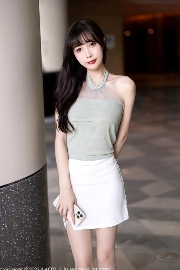 林星阑   XiaoYu语画界-906-林星阑私房写真-清新粉色内衣与千鸟格椅优雅撩人-唯美室内气质女神大片第4张图片