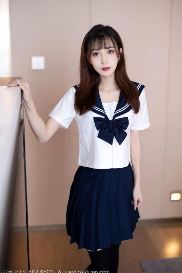 林星阑   XiaoYu语画界-726-林星阑-JK制服黑丝袜蕾丝内衣-2022.03.01第1张图片