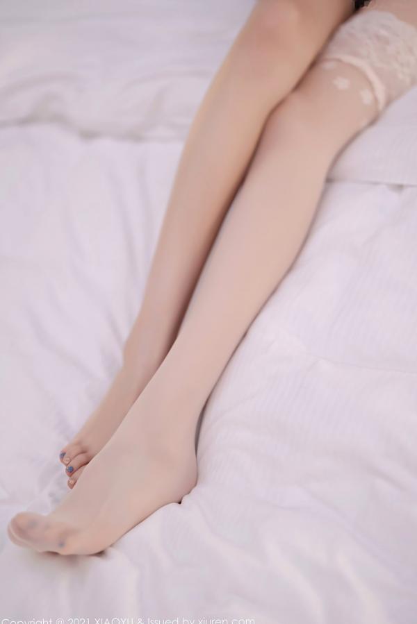 林星阑   XiaoYu语画界-686-林星阑-淡蓝色长袖紧身衣、性感内衣与蕾丝袜私房写真，唯美气质尽显诱惑第91张图片