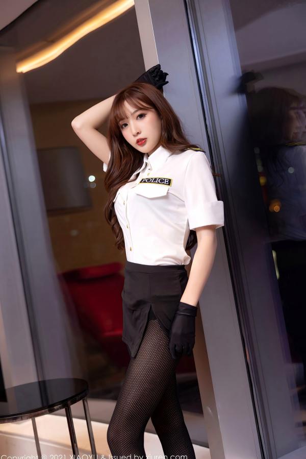林星阑   XiaoYu语画界-631-林星阑-纯白魅惑制服黑丝-办公室私房写真-2021.10.13第3张图片