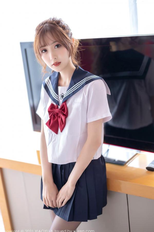 林星阑   林星阑JK制服黑丝诱惑视觉大片：清纯少女与性感的灵动碰撞，极致展现迷人身材与诱惑美腿，语画界精品呈现第5张图片