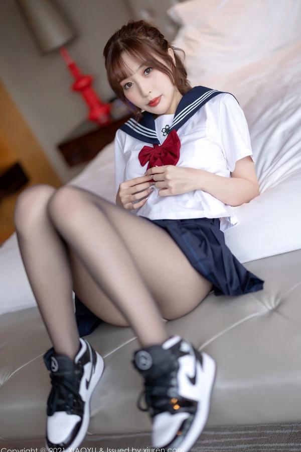 林星阑   林星阑JK制服黑丝诱惑视觉大片：清纯少女与性感的灵动碰撞，极致展现迷人身材与诱惑美腿，语画界精品呈现第25张图片