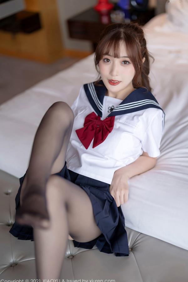 林星阑   林星阑JK制服黑丝诱惑视觉大片：清纯少女与性感的灵动碰撞，极致展现迷人身材与诱惑美腿，语画界精品呈现第27张图片