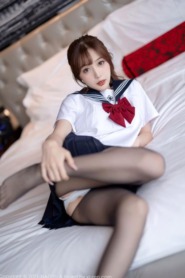林星阑   林星阑JK制服黑丝诱惑视觉大片：清纯少女与性感的灵动碰撞，极致展现迷人身材与诱惑美腿，语画界精品呈现第32张图片