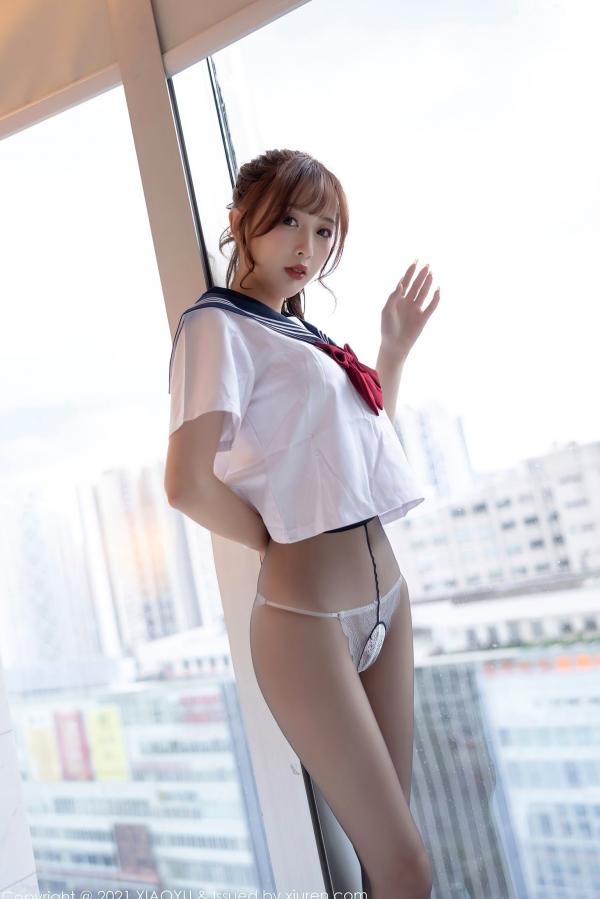 林星阑   林星阑JK制服黑丝诱惑视觉大片：清纯少女与性感的灵动碰撞，极致展现迷人身材与诱惑美腿，语画界精品呈现第43张图片