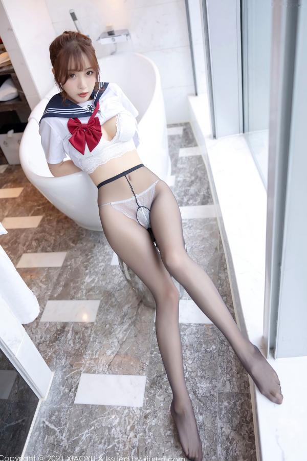 林星阑   林星阑JK制服黑丝诱惑视觉大片：清纯少女与性感的灵动碰撞，极致展现迷人身材与诱惑美腿，语画界精品呈现第49张图片