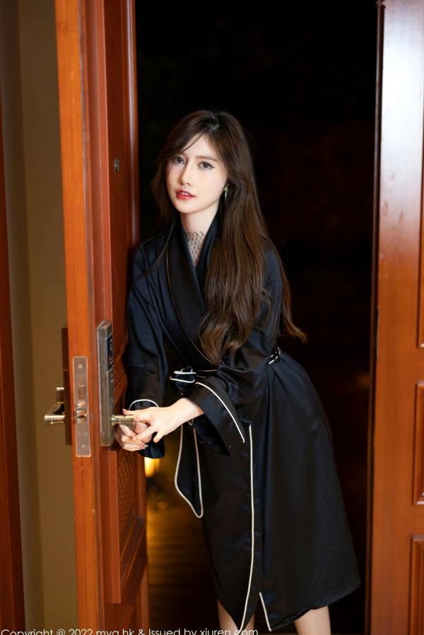 美桃酱   MyGirl美媛馆-628-美桃酱：极致诱惑，黑丝蕾丝透视渔网情趣内衣私房写真第1张图片