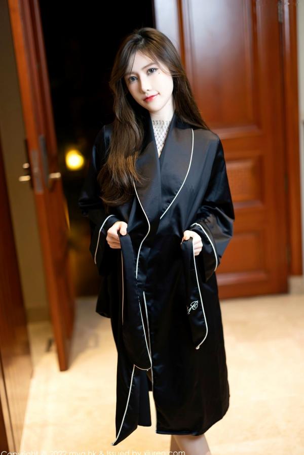 美桃酱   MyGirl美媛馆-628-美桃酱：极致诱惑，黑丝蕾丝透视渔网情趣内衣私房写真第10张图片