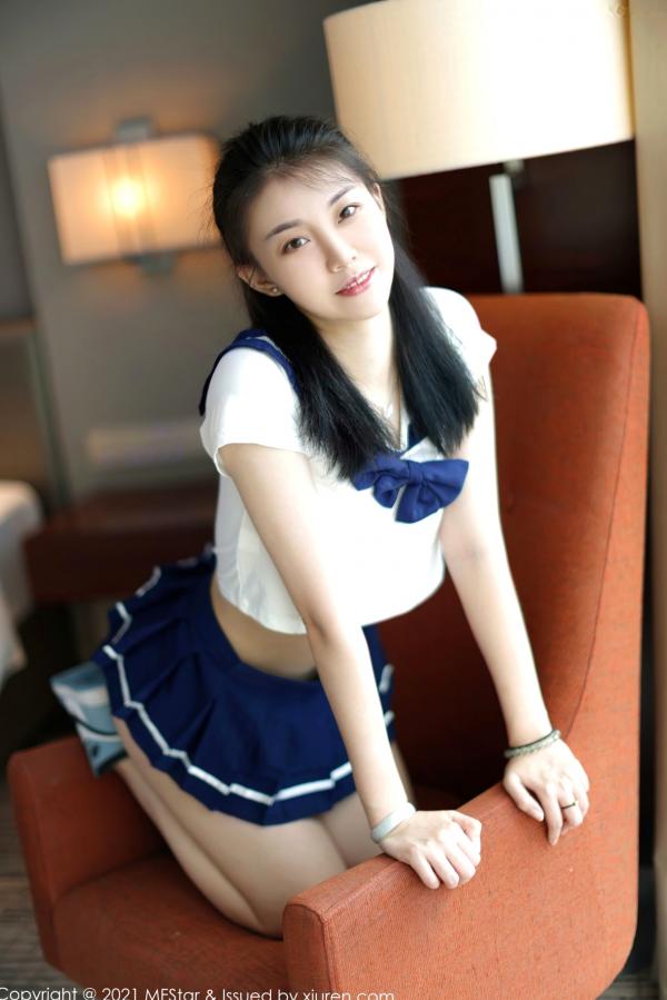 一颗甜蛋黄a   MFStar模范学院-526-一颗甜蛋黄a-性感JK制服-居家私房清纯美腿运动风-2021.08.16第15张图片
