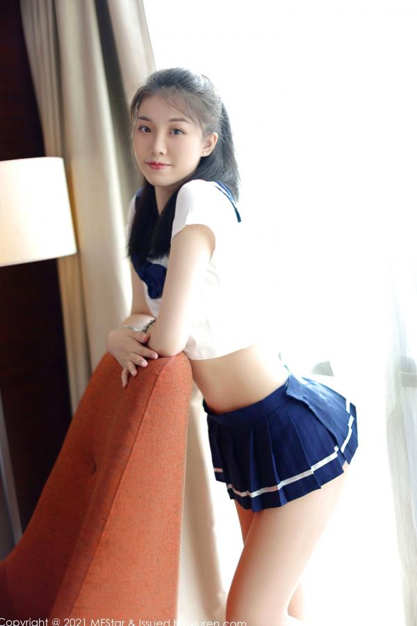 一颗甜蛋黄a   MFStar模范学院-526-一颗甜蛋黄a-性感JK制服-居家私房清纯美腿运动风-2021.08.16第31张图片