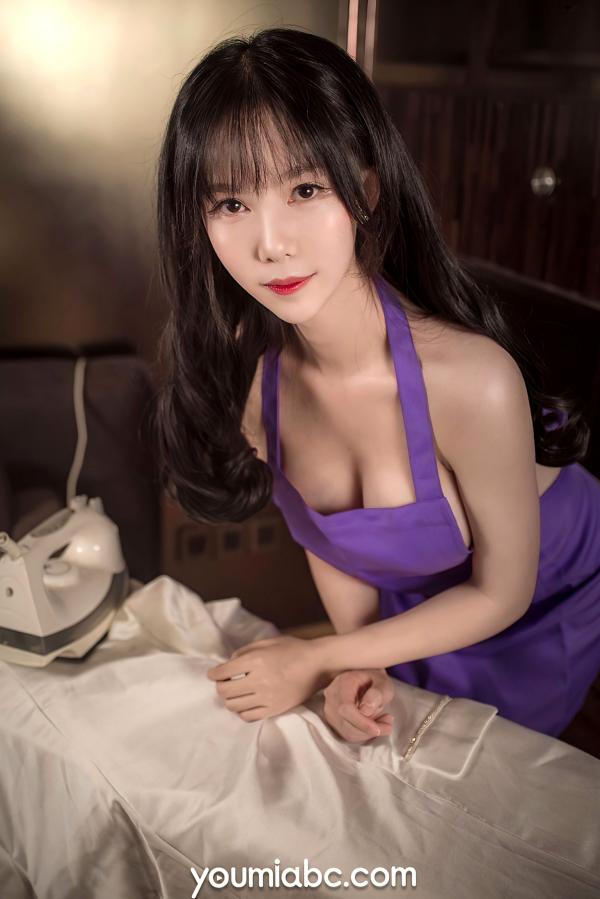 陈若依 抖娘利世  YouMi尤蜜-抖娘利世《先生-请点餐》性感围裙装私房写真，诱惑曲线家居风格大片第21张图片