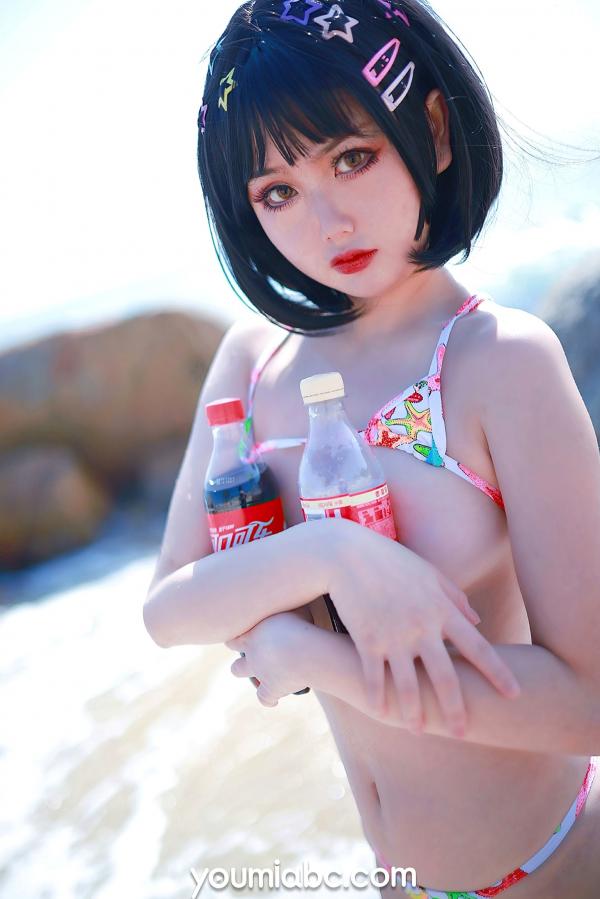 您的蛋蛋   YouMi尤蜜：您的蛋蛋《欲望沙滩》海滩比基尼写真，清纯短发少女的性感诱惑，户外夏日唯美视觉大赏第30张图片
