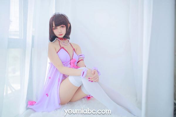 您的蛋蛋   YouMi尤蜜-2020.12.17-您的蛋蛋-《睡衣派对加藤惠》清新二次元Cosplay白丝私房写真第15张图片