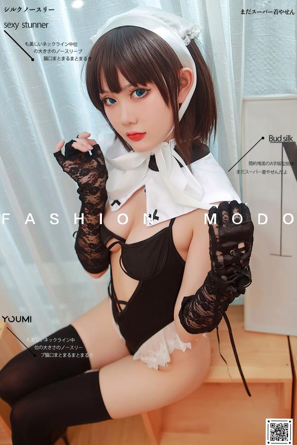 您的蛋蛋   尤蜜YouMi-您的蛋蛋-美味修女Cosplay写真-室内性感制服诱惑，黑丝高跟尽显动人魅力第1张图片
