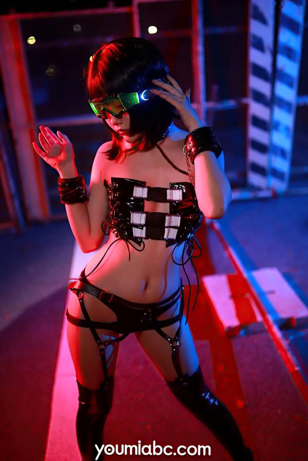 您的蛋蛋   YouMi尤蜜-您的蛋蛋《赛博朋克2077》高冷Cosplay机能，未来科技感角色扮演摄影套图第9张图片