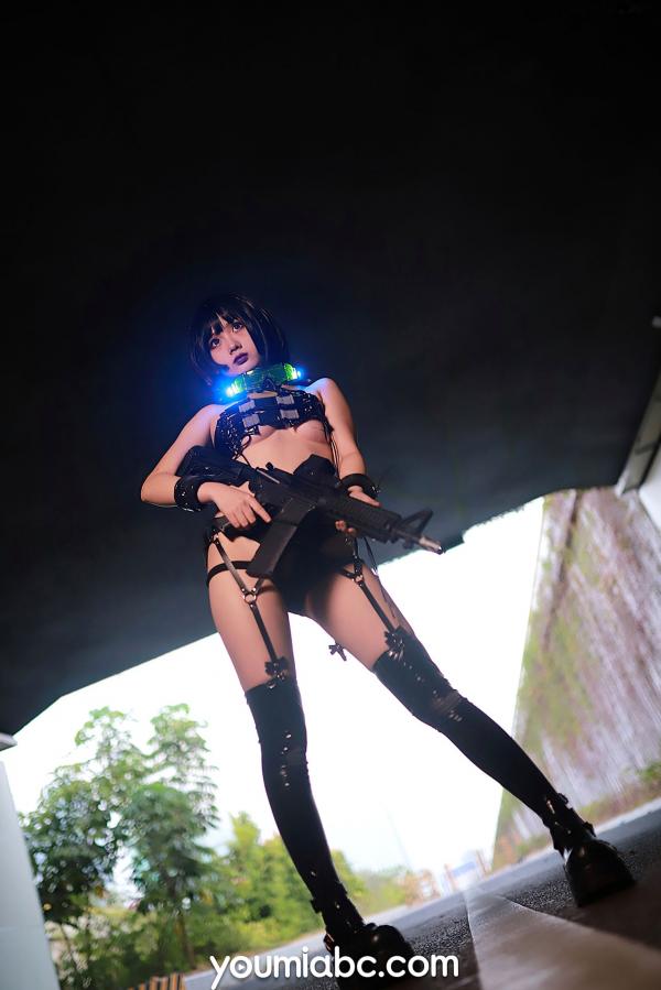 您的蛋蛋   YouMi尤蜜-您的蛋蛋《赛博朋克2077》高冷Cosplay机能，未来科技感角色扮演摄影套图第36张图片