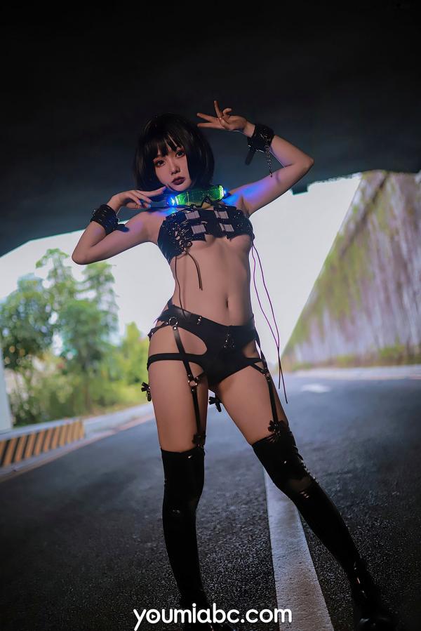 您的蛋蛋   YouMi尤蜜-您的蛋蛋《赛博朋克2077》高冷Cosplay机能，未来科技感角色扮演摄影套图第37张图片