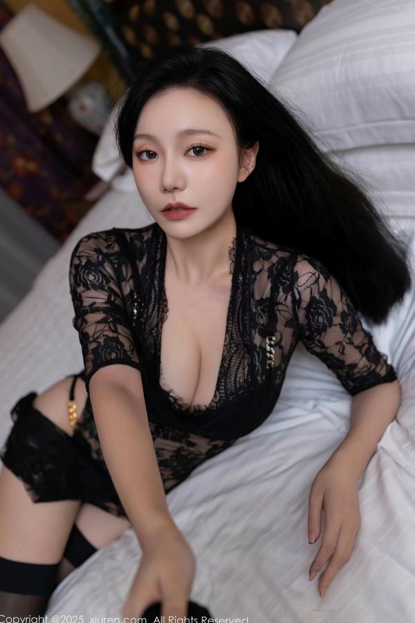 安然   XiuRen秀人网-9842-安然anran-情趣轻薄黑色蕾丝-2025.02.06第44张图片