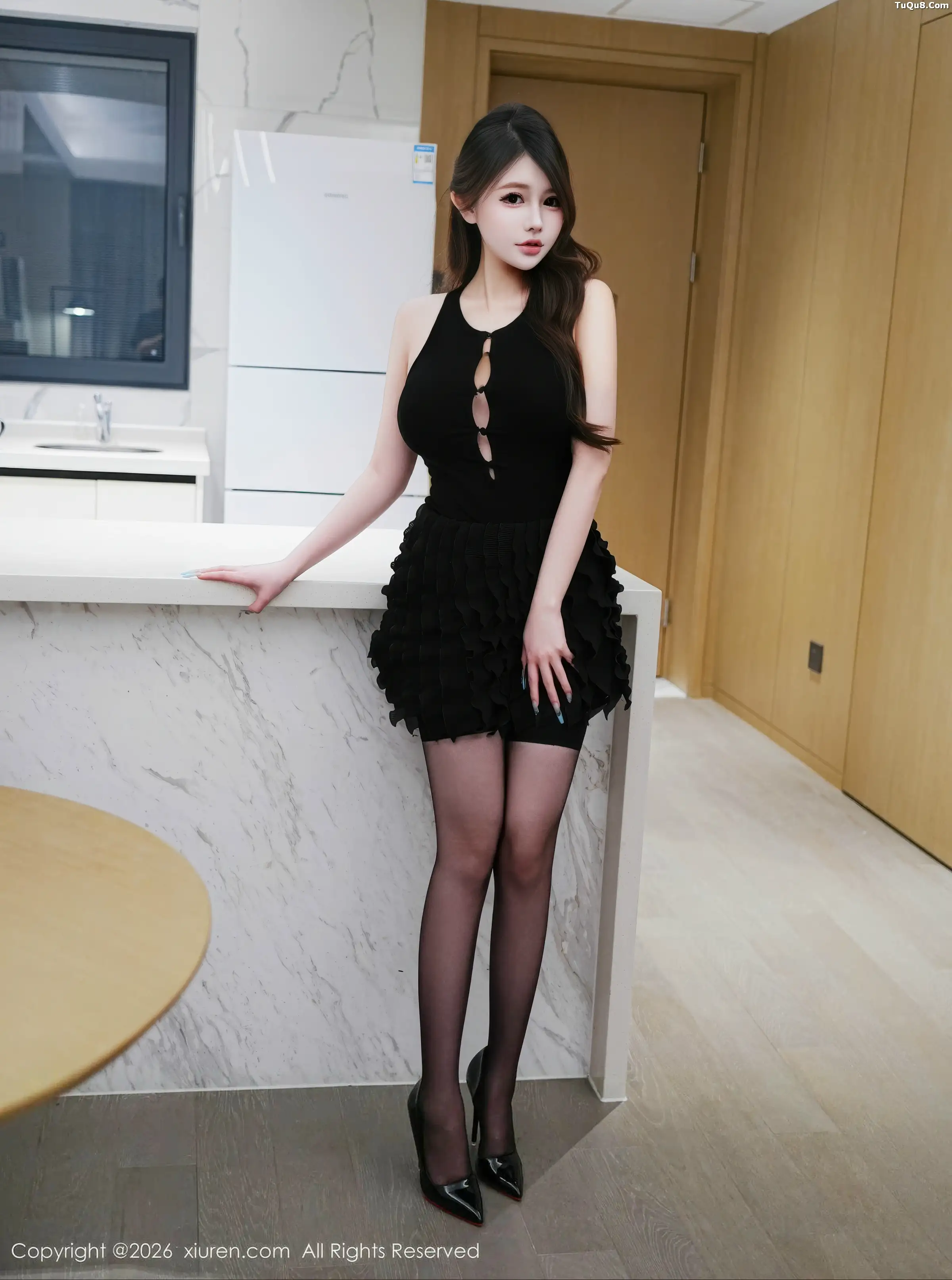 甜妮  [XiuRen]高清写真图 2026.01.07 No.11204 甜妮 黑丝吊袜第6张图片