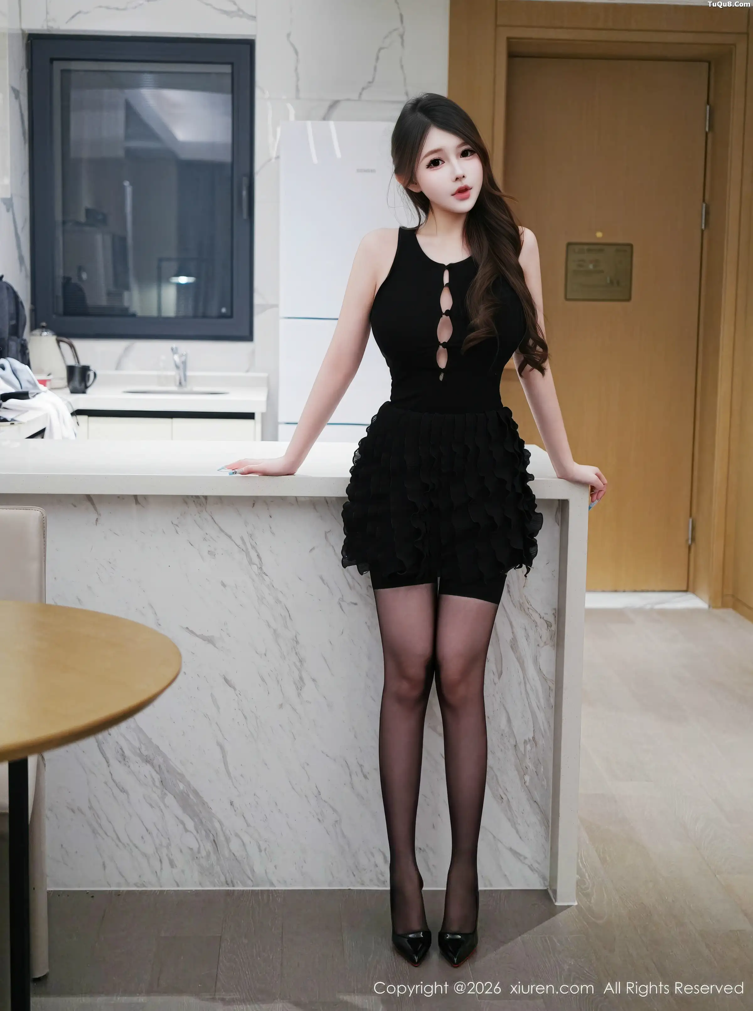 甜妮  [XiuRen]高清写真图 2026.01.07 No.11204 甜妮 黑丝吊袜第7张图片