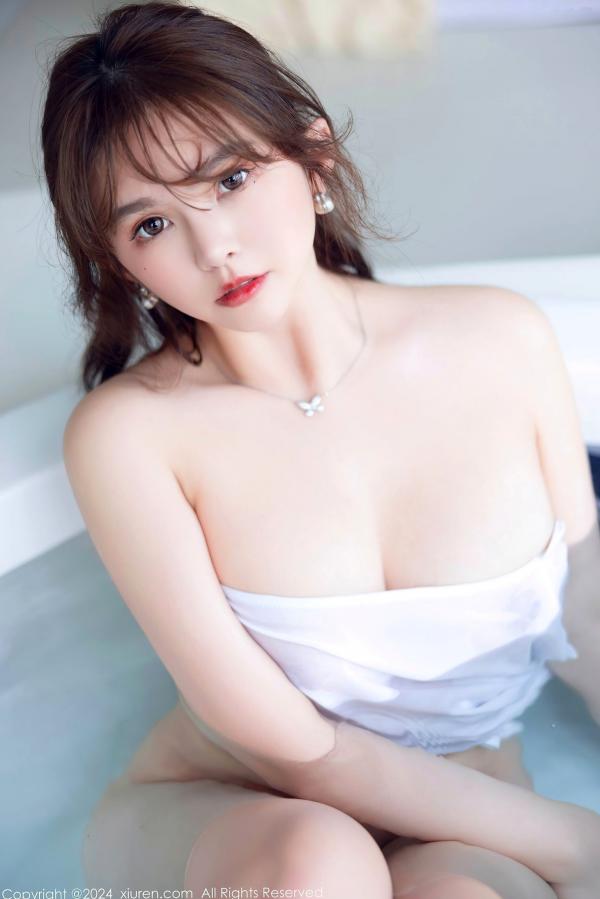 张思允   XiuRen秀人网8624：张思允Nice浴室私房大片，极致性感诱惑，白色轻透水手服与绝美曲线，人间胸器视觉盛宴第73张图片