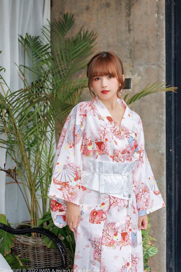 张思允   IMiss爱蜜社-676-张思允Nice-日系樱花和服私房写真，清新碎花内衣旅拍，演绎梦幻少女唯美大片第11张图片