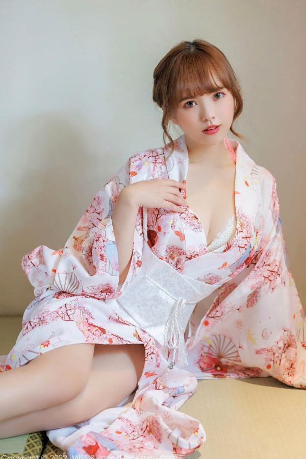 张思允   IMiss爱蜜社-676-张思允Nice-日系樱花和服私房写真，清新碎花内衣旅拍，演绎梦幻少女唯美大片第25张图片