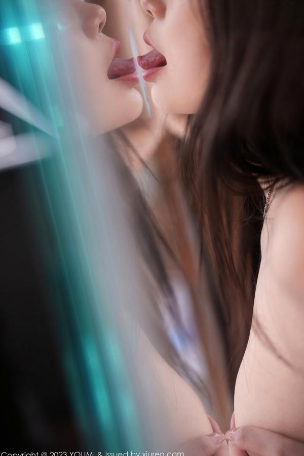 laura阿姣   YouMi尤蜜荟-993-laura阿姣-浴室黑色内衣黑丝吊袜-2023.10.13第57张图片