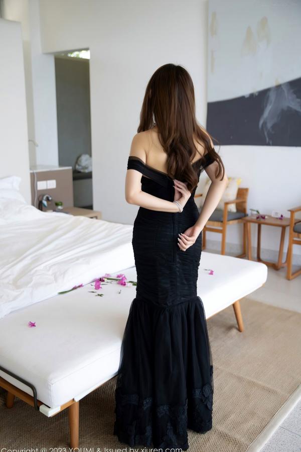 icy猪   YouMi尤蜜荟-917-Icy猪：泰国奢华旅拍，黑色蕾丝诱惑，绝美私房写真黑丝美腿尽显万种风情第22张图片