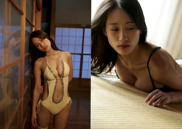 澄田綾乃   澄田綾乃 - 短い祭：户外清新花色比基尼写真，室内榻榻米上的极致诱惑与傲人曲线第18张图片