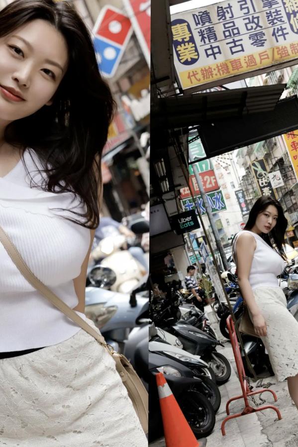 風吹ケイ 風吹惠 風吹ケイ - Kiss You 6 泳池红色比基尼与阳光街拍性感写真第44张图片