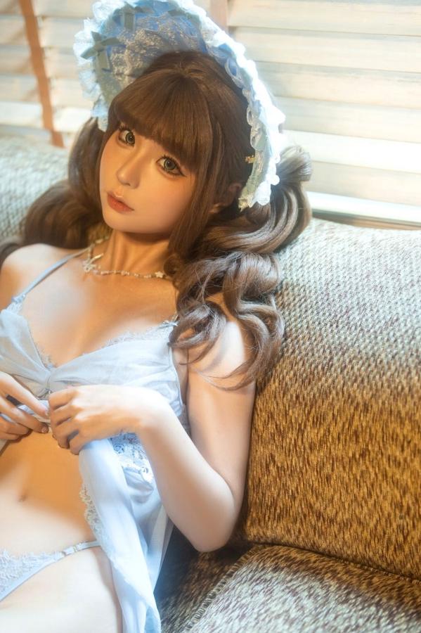 蠢沫沫  蠢沫沫 - 居家蕾丝内衣私房照 甜美治愈系写真第2张图片