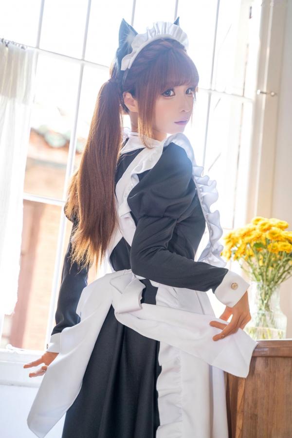 蠢沫沫  蠢沫沫-私人女仆猫耳双马尾女仆装性感比基尼私房写真第1张图片