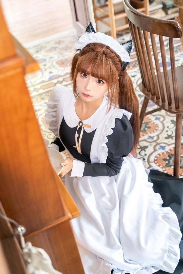 蠢沫沫  蠢沫沫-私人女仆猫耳双马尾女仆装性感比基尼私房写真第4张图片
