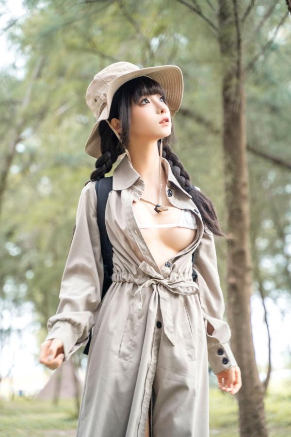 蠢沫沫   蠢沫沫-露营户外探险，童颜巨乳比基尼私房写真，帐篷里的极致诱惑第51张图片